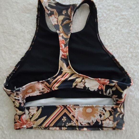 Free People Movement x Onzie Peek A Boo Racerback Sports Bra M/L Floral NWOT - Picture 4 of 6